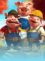 Three Wild Pigs and the Big Bad Wolf-bg